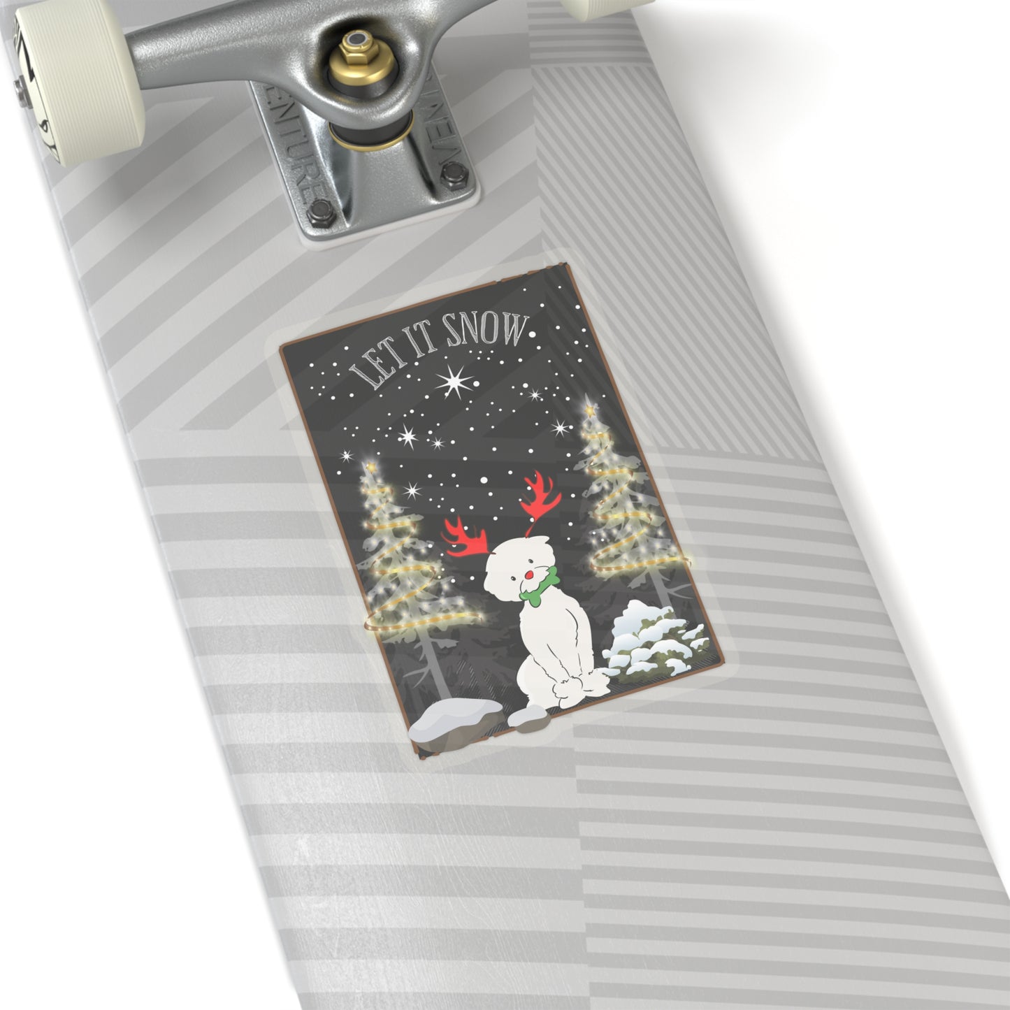 Cute Let It Snow Dog Christmas Kiss-cut Stickers