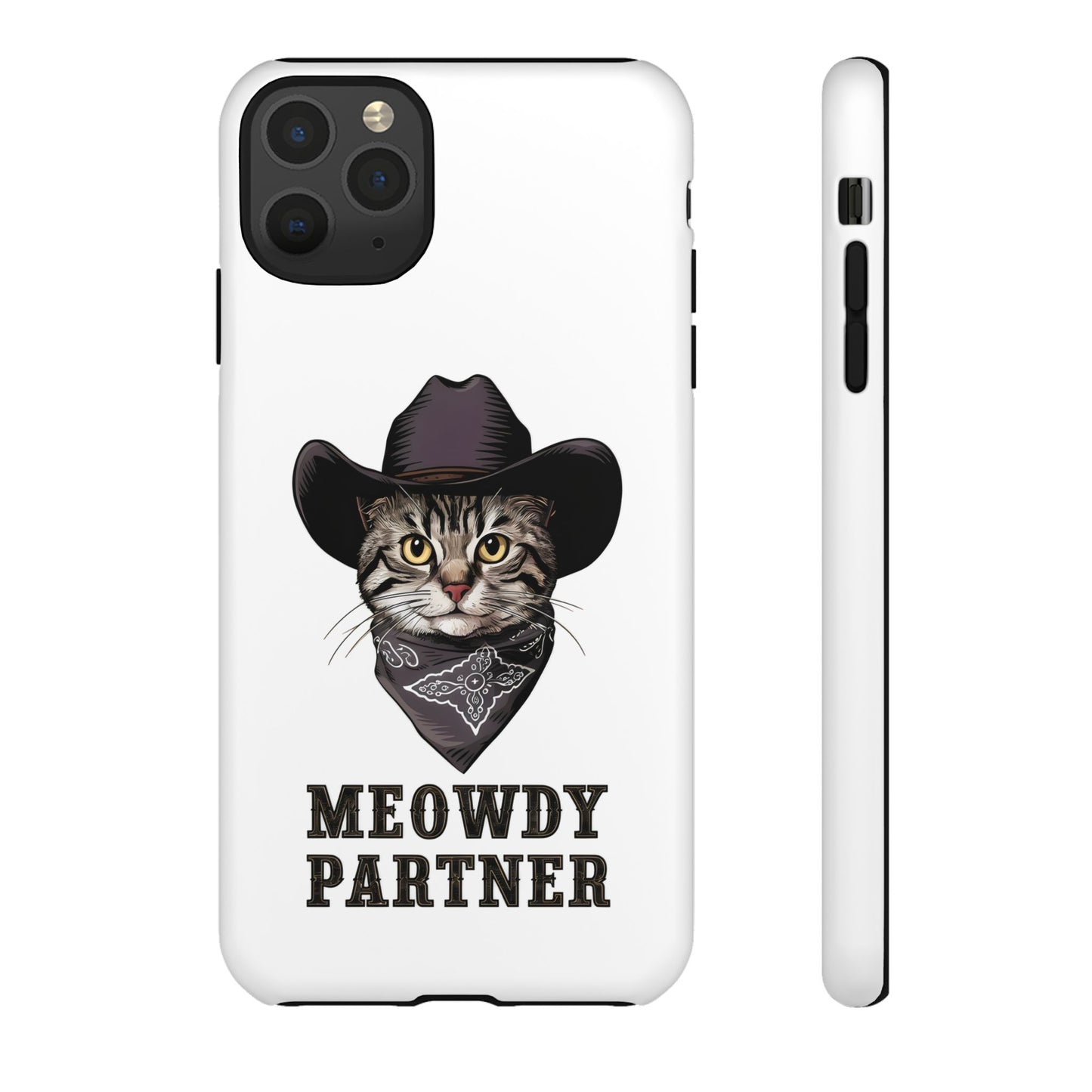 Cute Funny Cat Cartoon Meowdy Partner iPhone Tough Cases