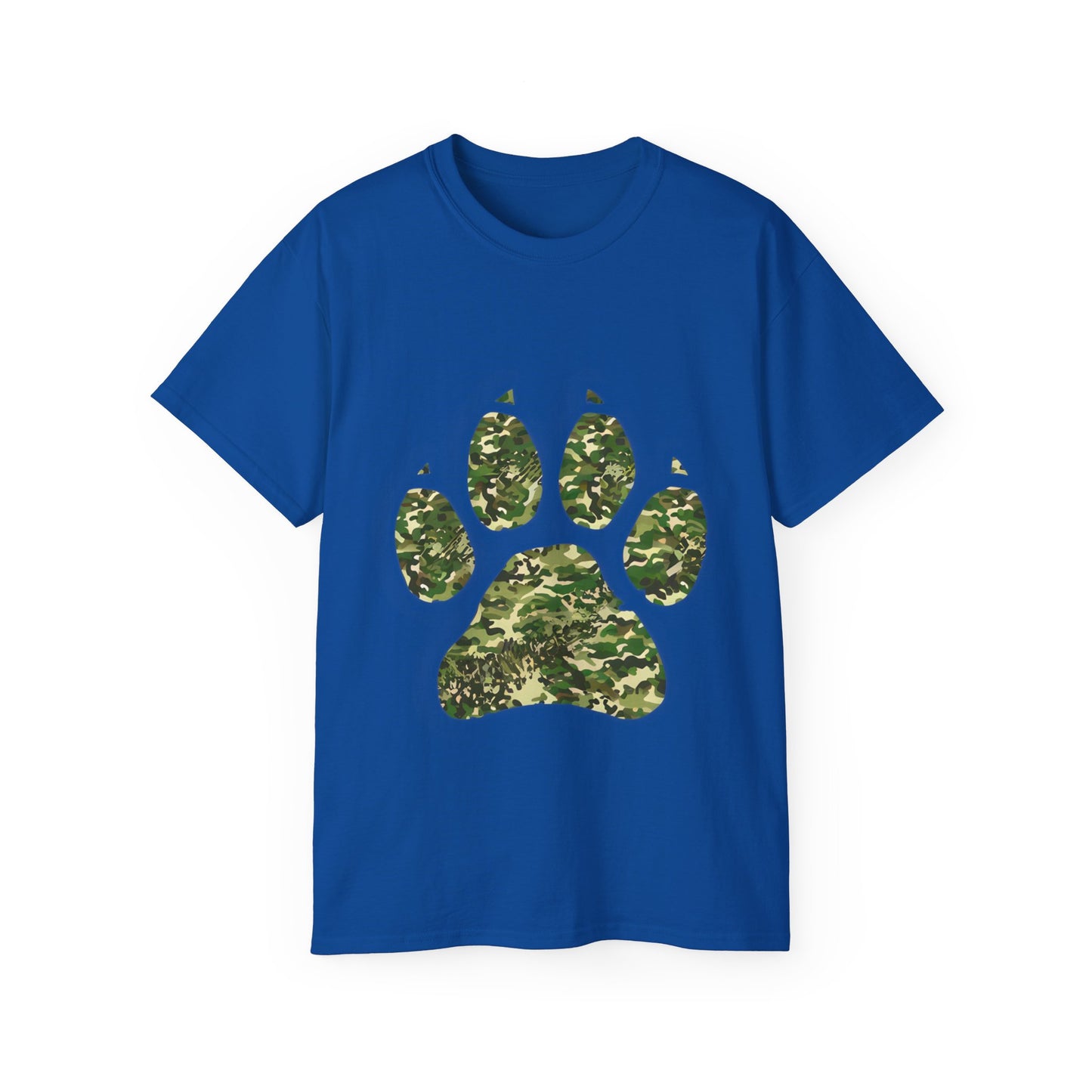 Cute Camouflage Paw Print Unisex Organic T-Shirt