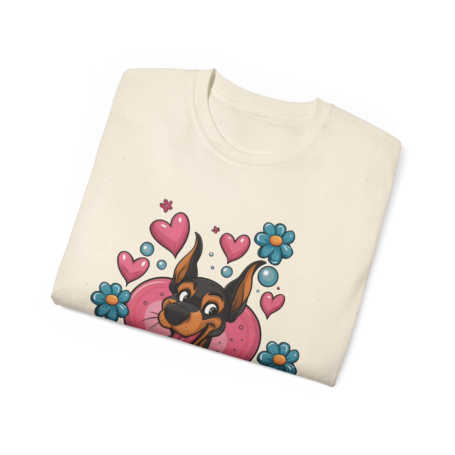 Cute Cartoon Dobie Mom Organic T-Shirt