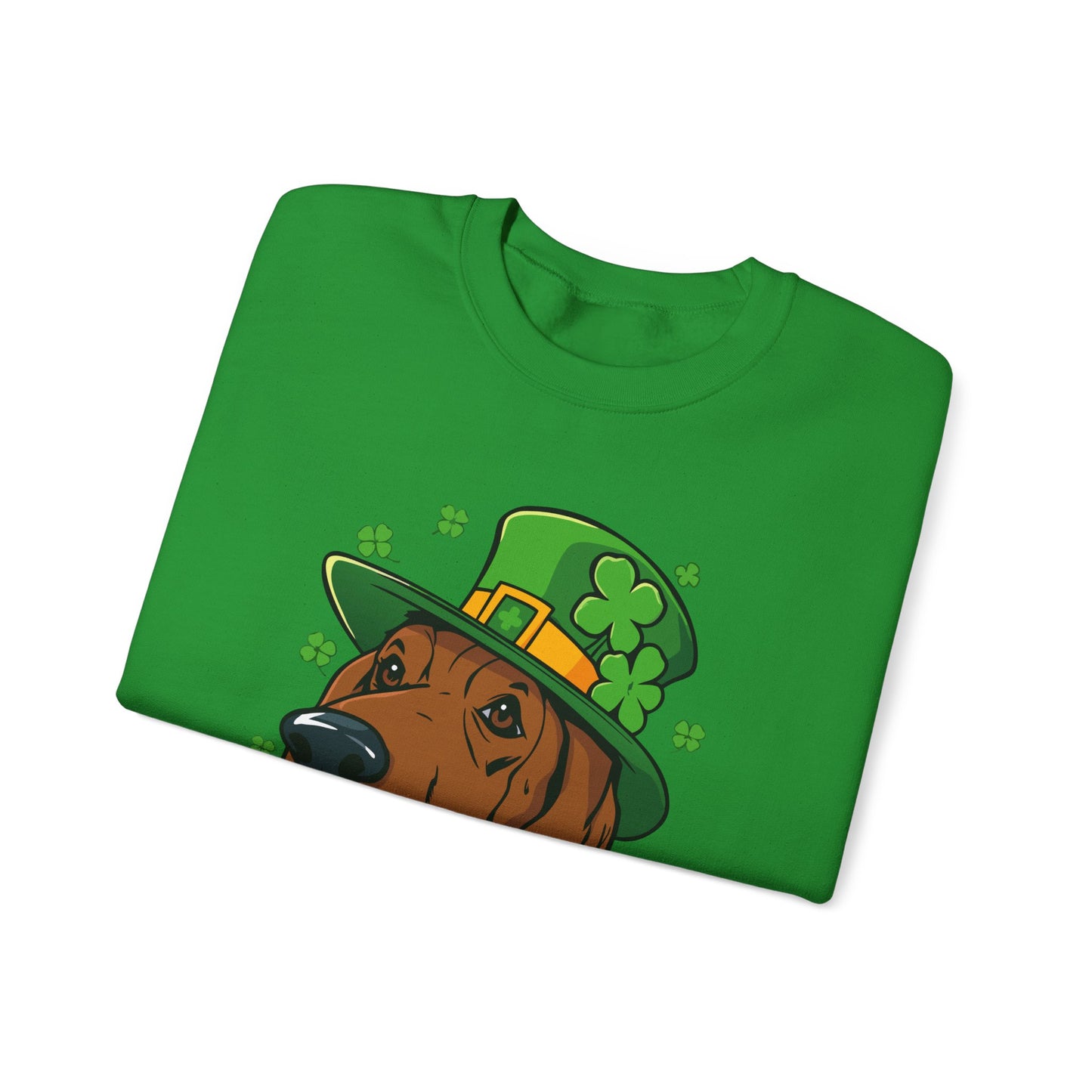 Cute Cartoon Shamrock Bloodhound St Patrick's Day Sweatshirt