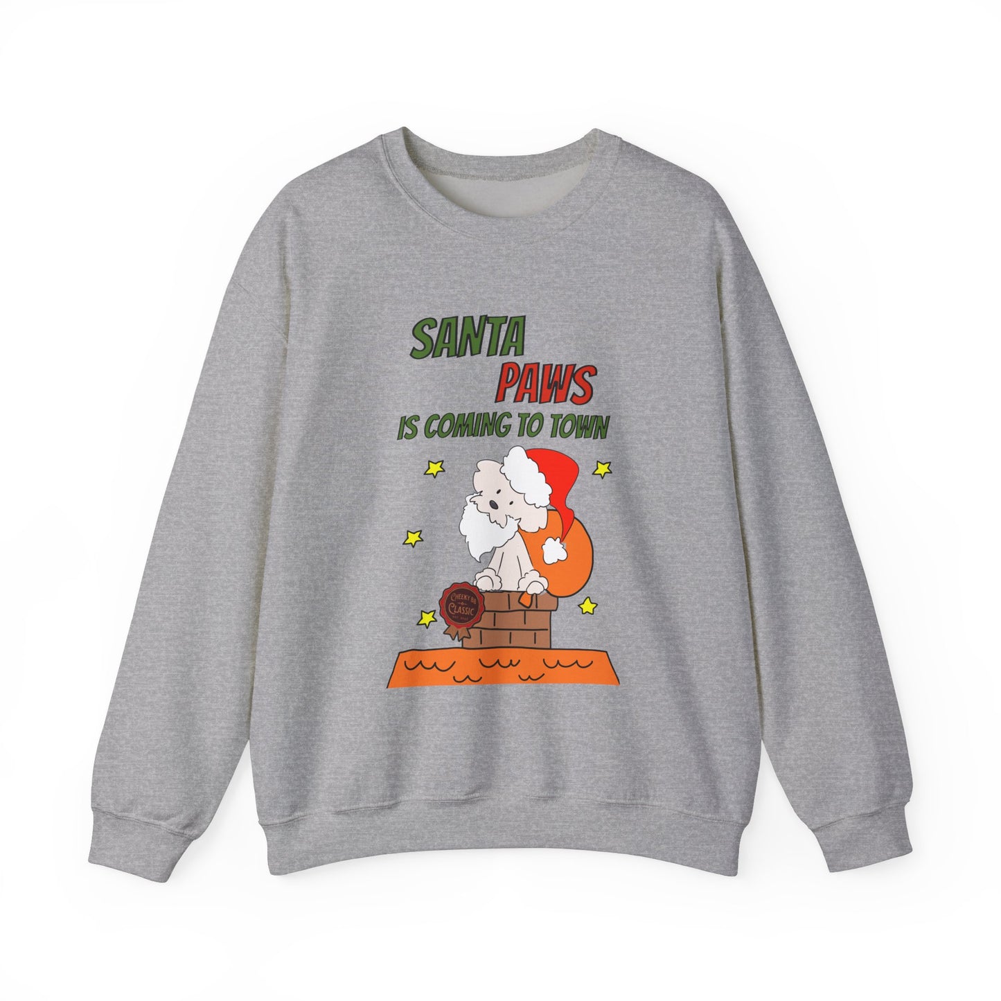 Santa Paws is Coming to Town Unisex Crewneck Sweatshirt