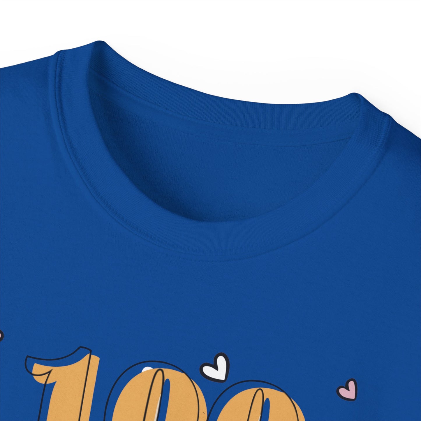 Cute Funny 100 Days of Pawsomeness Pet Lover Unisex Organic T-Shirt