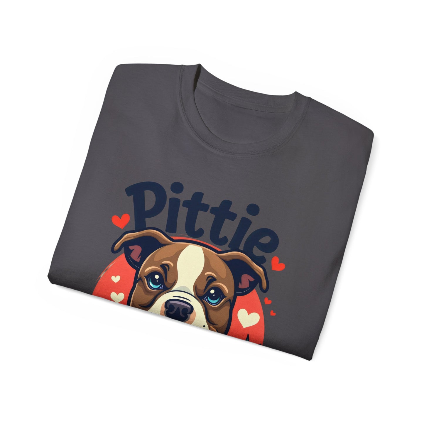 Cute Dog Cartoon Pittie Mom Organic T-Shirt