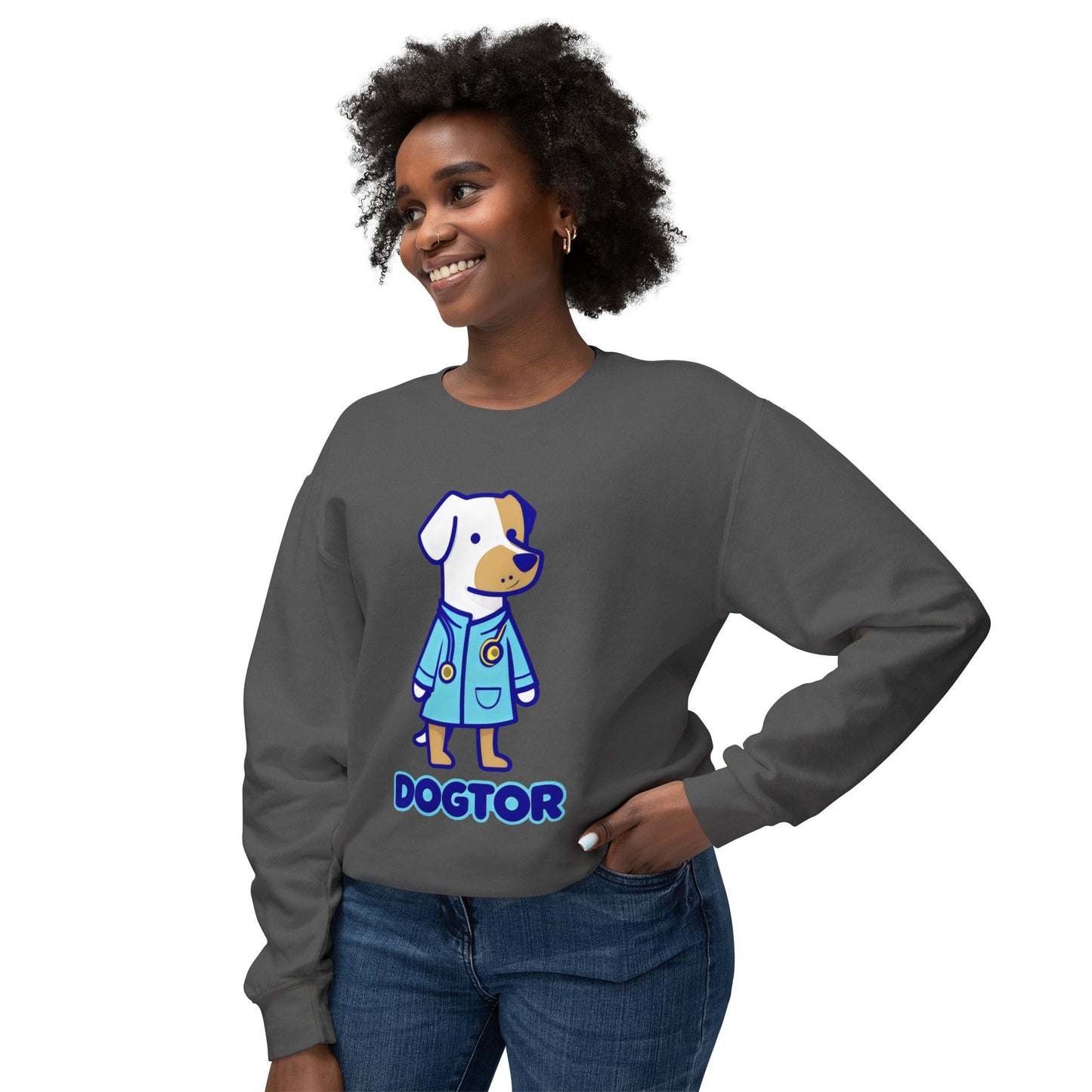 Cute Cartoon Dog Meme Dogtor Sweatshirt