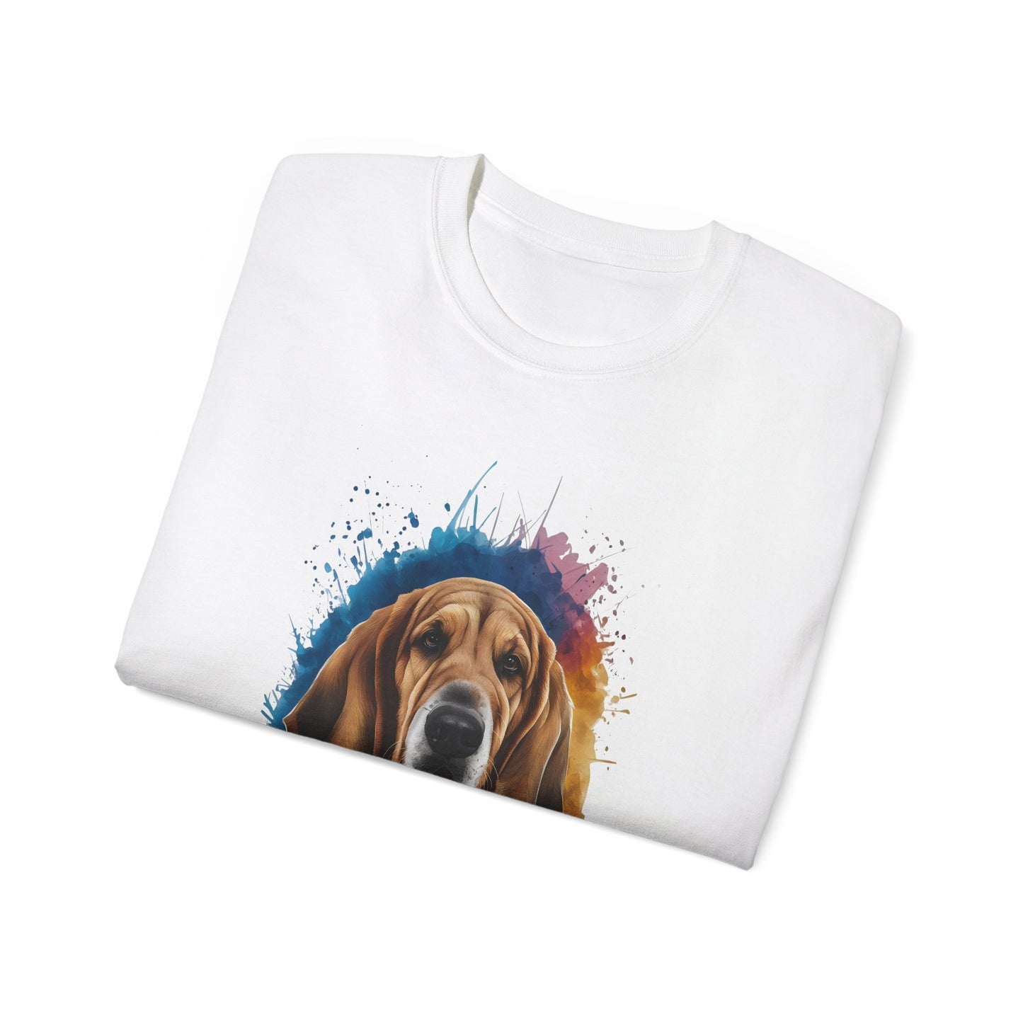 Cute Watercolour Bloodhound Dog Lover Organic T-Shirt