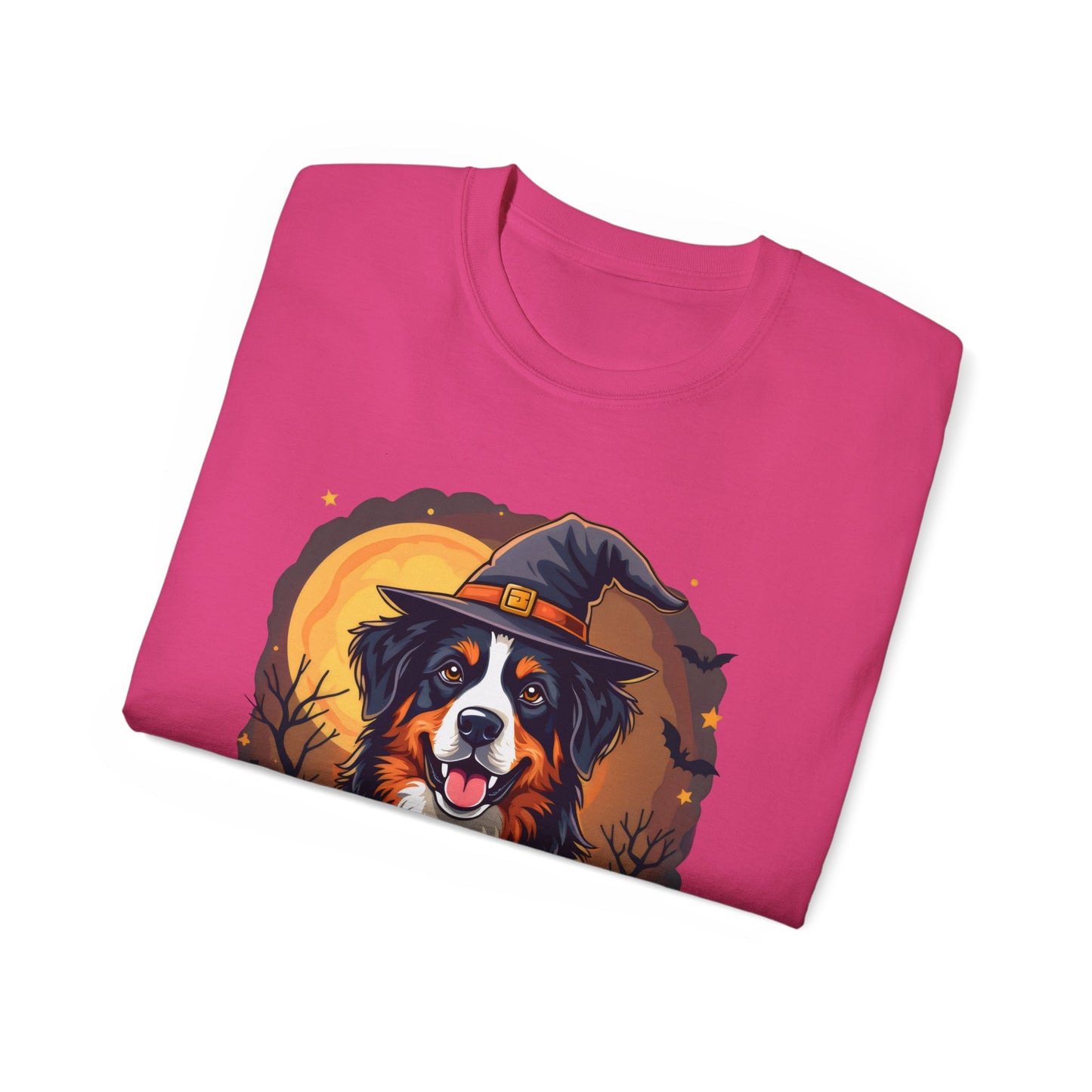 Dog Cartoon Too Cute to Spook Halloween Unisex Organic T-Shirt