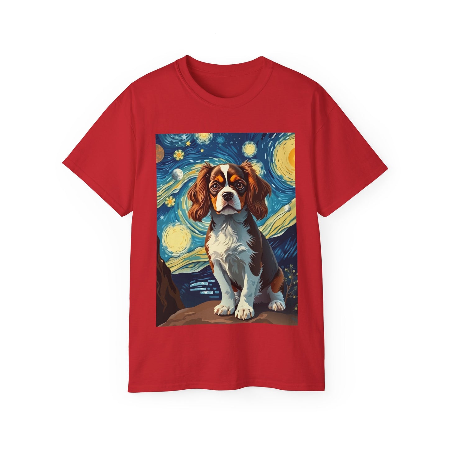 Starry Night Cavalier King Charles Spaniel Organic Tee