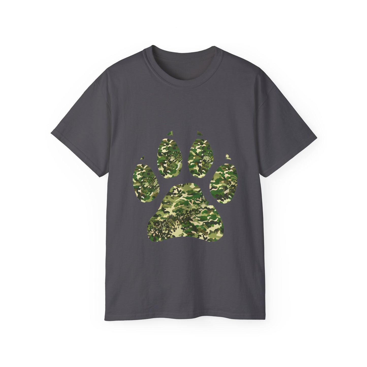 Cute Camouflage Paw Print Unisex Organic T-Shirt