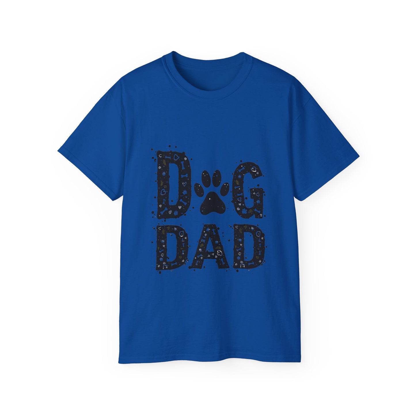 Cute Dog Dad Paw Print Unisex Organic T-Shirt