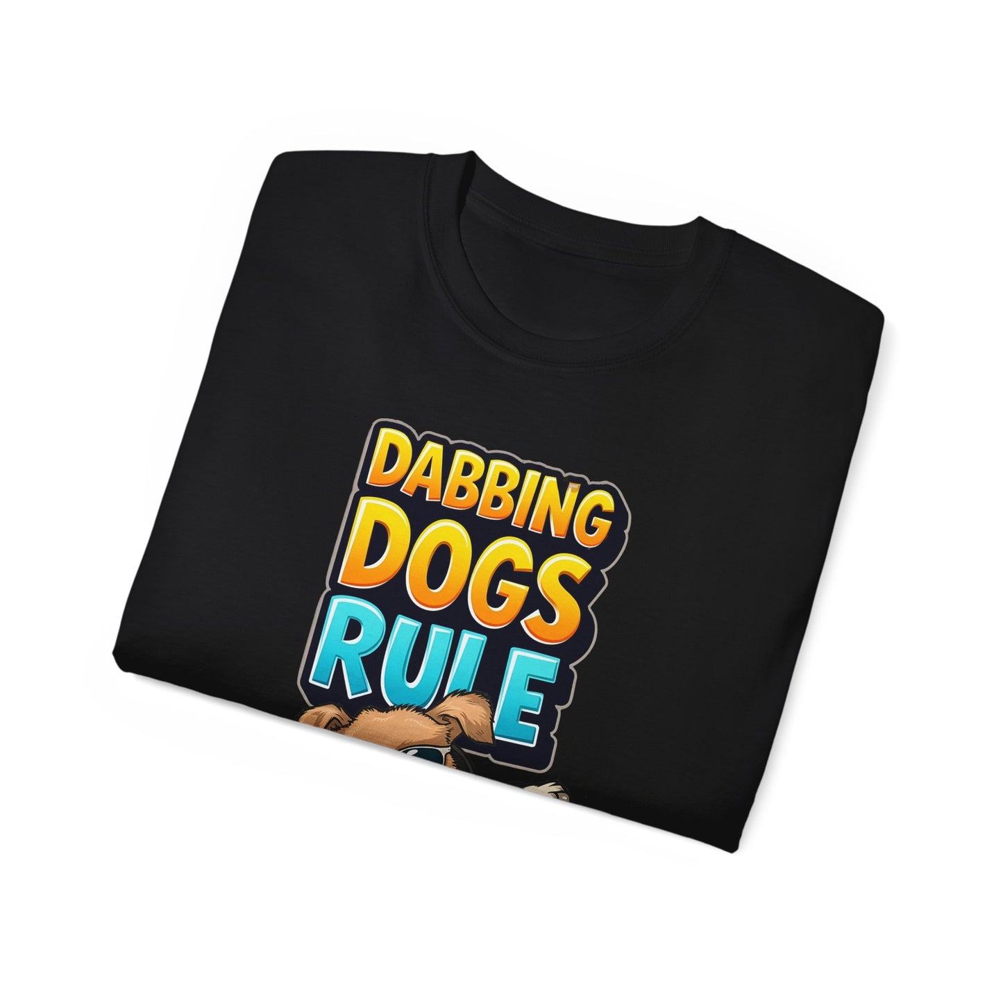 Cute Cartoon Dabbing Dogs Rule Unisex Organic T-Shirt