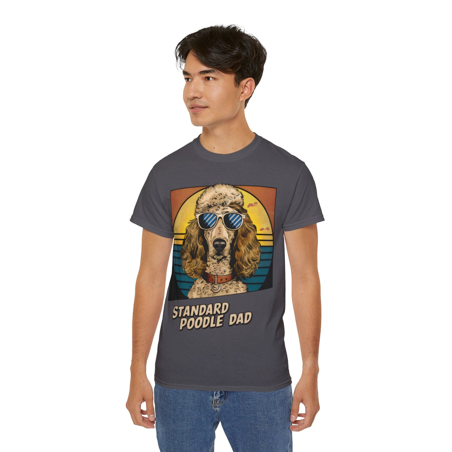 Cute Cartoon Standard Poodle Dad Organic T-Shirt