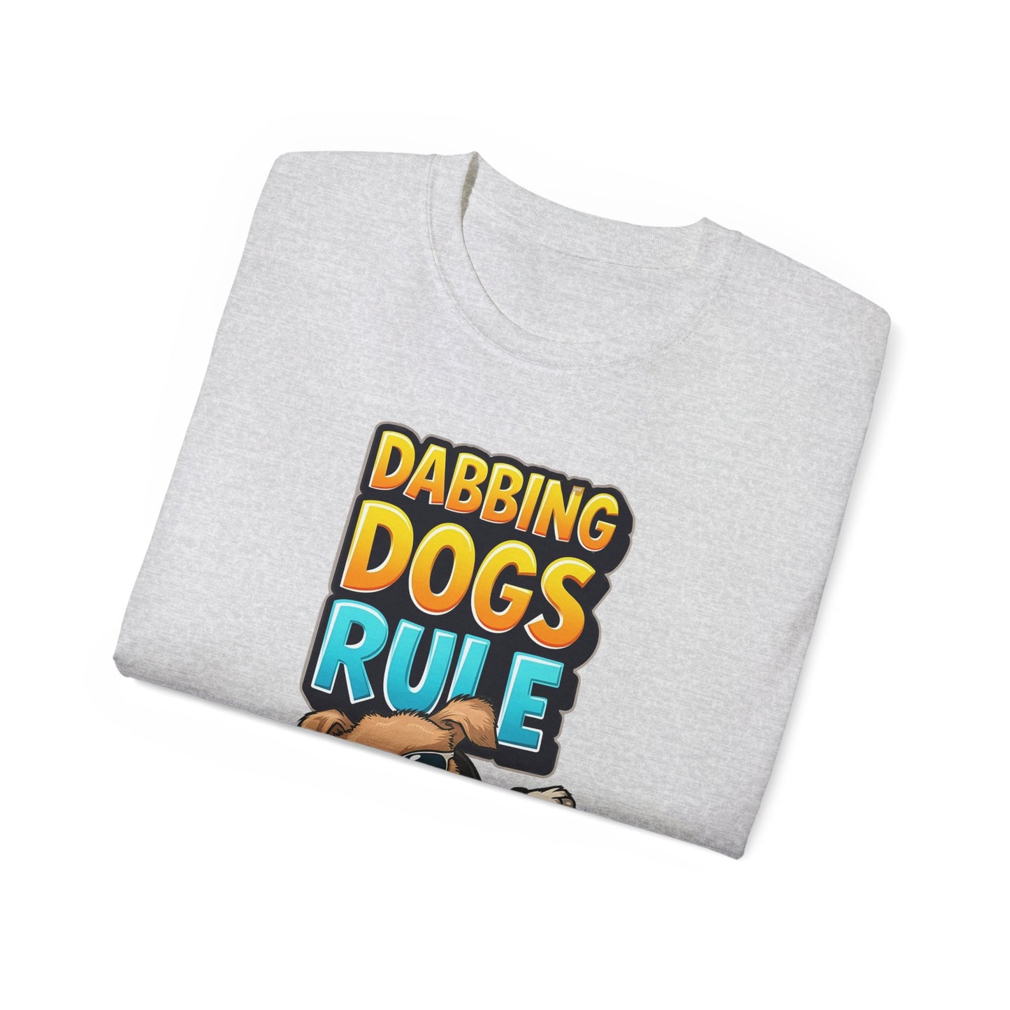 Cute Cartoon Dabbing Dogs Rule Unisex Organic T-Shirt