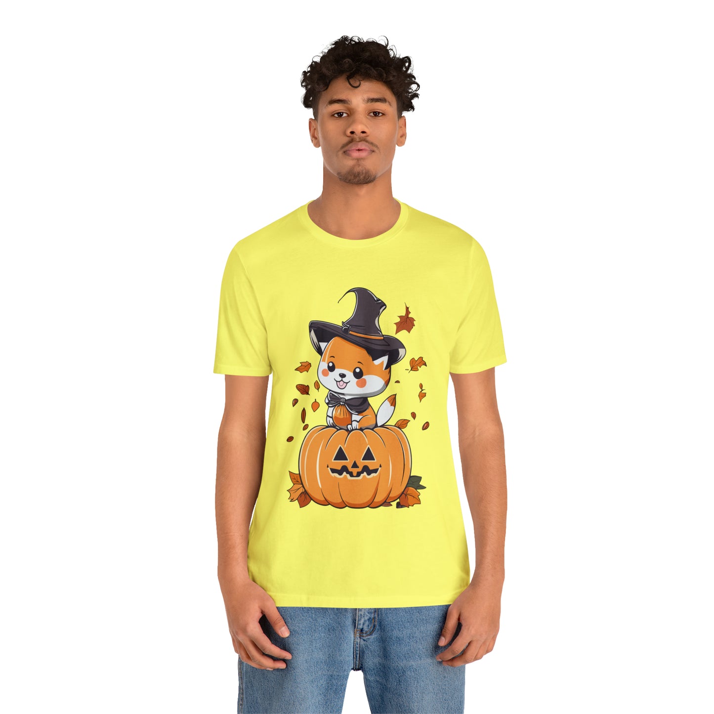 Cute Shiba Pumpkin Unisex Jersey Short Sleeve Tee