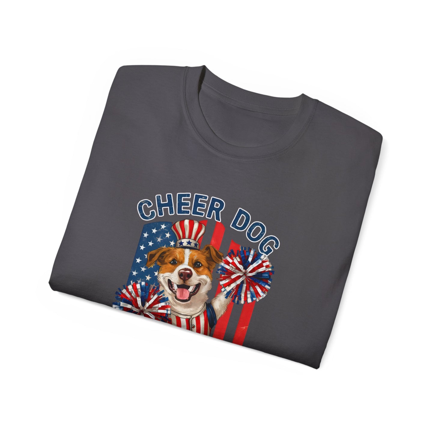 Cute Cartoon Cheer Dog Dad Organic T-Shirt