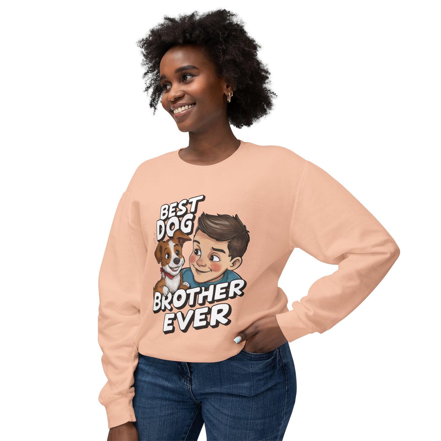 Cute Dog Brother Ever Crewneck Sweatshirt