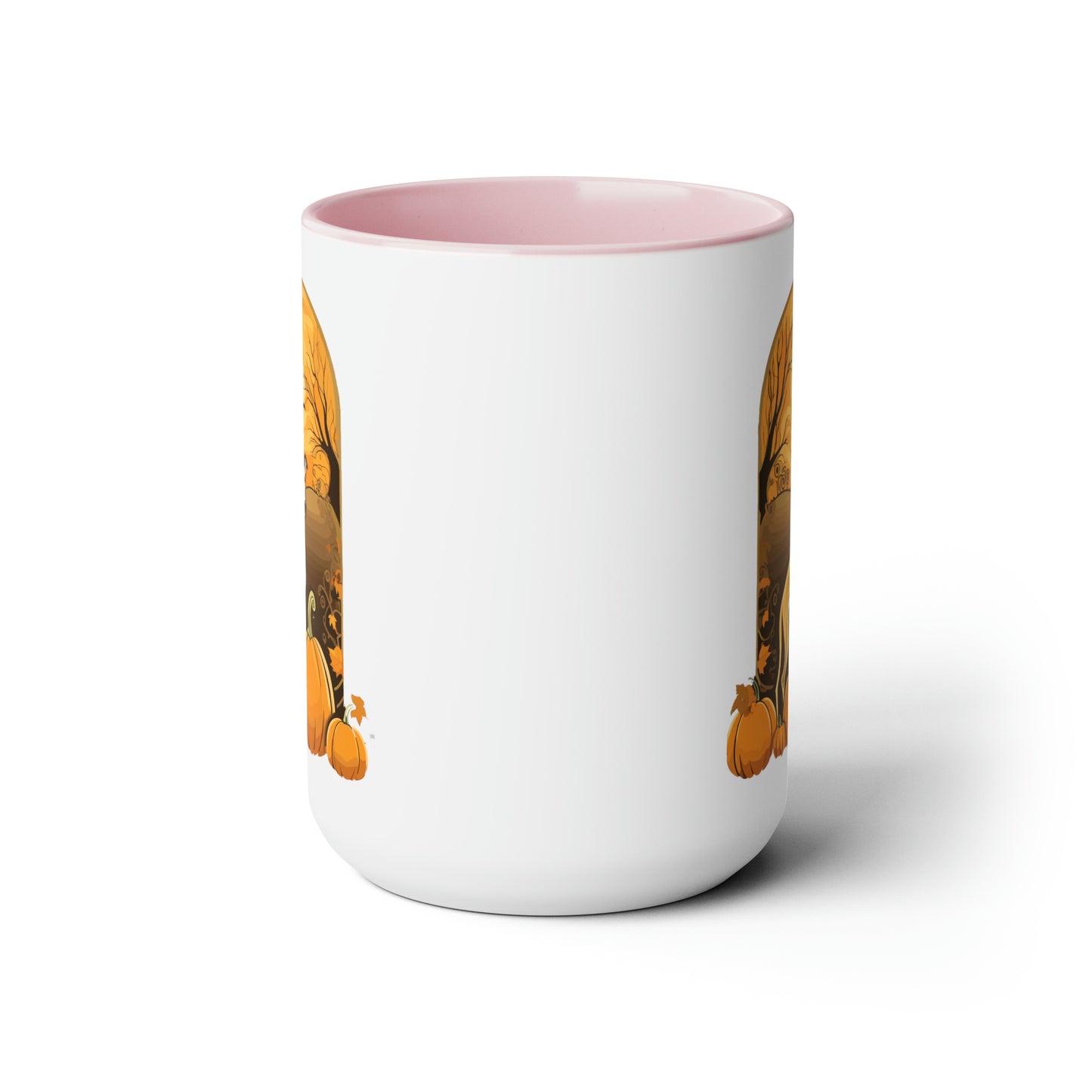 Greyhound Pumpkin Two-Tone Coffee Mugs, 15oz