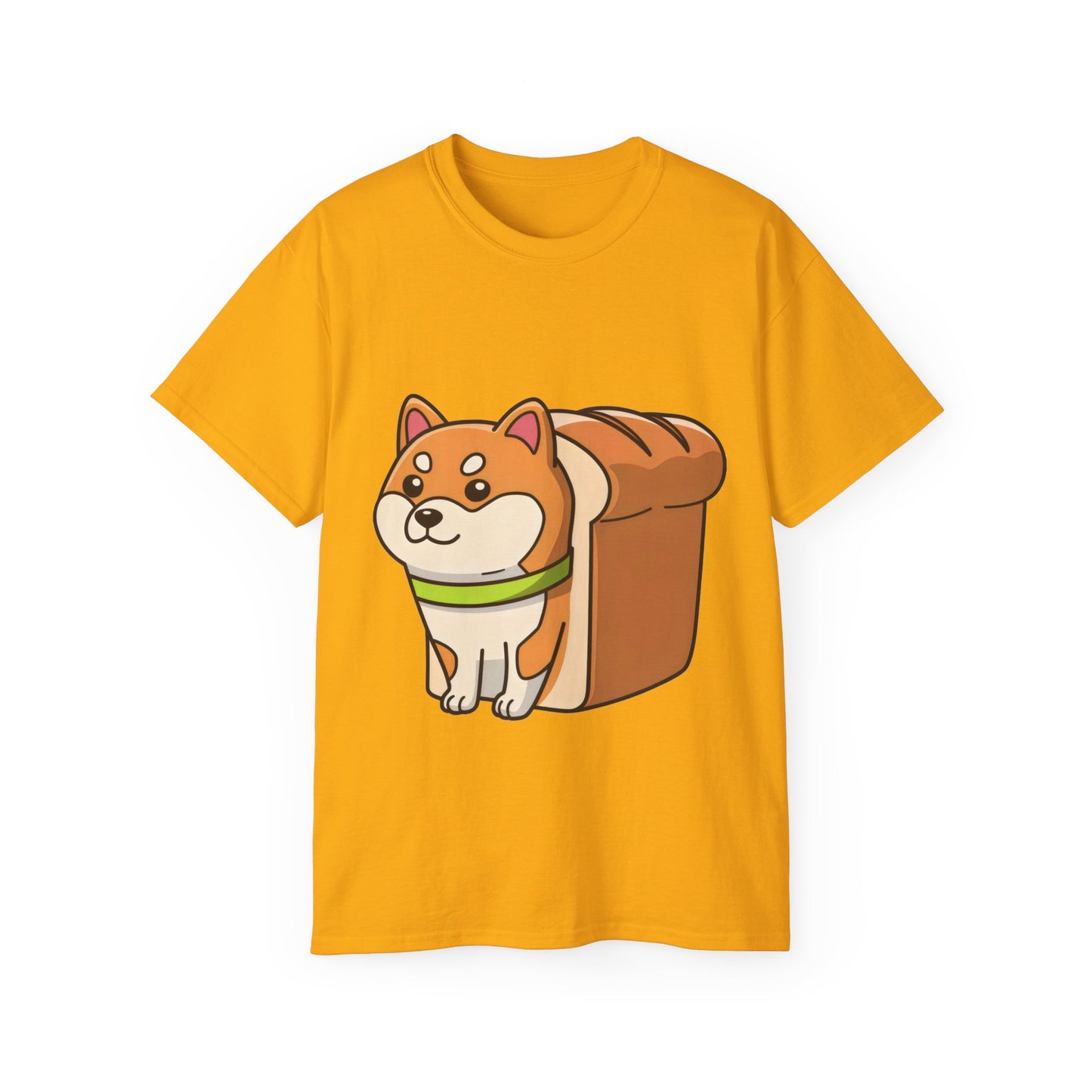 Cute Funny Dog Cartoon Shiba Bread Loaf Unisex Tee Shirt