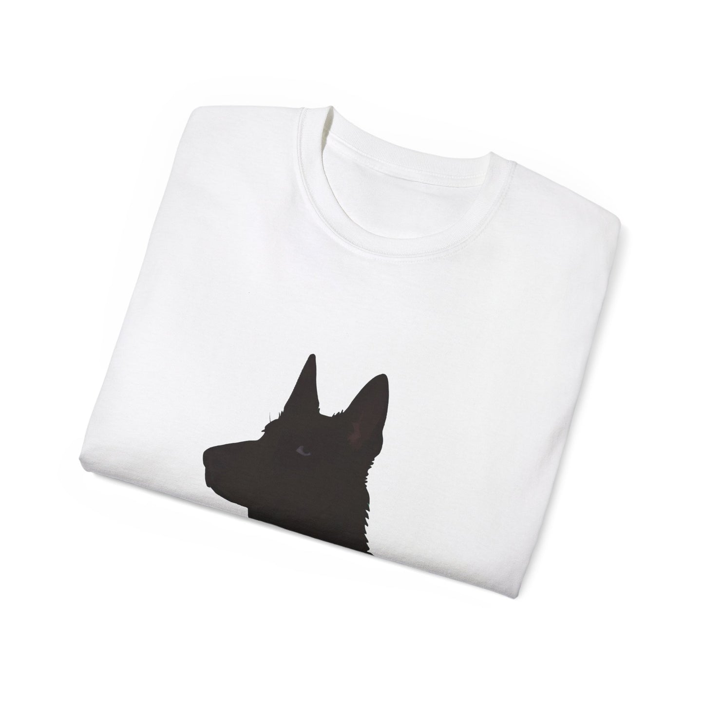 Cute Cartoon German Shepherd Dad Organic T-Shirt