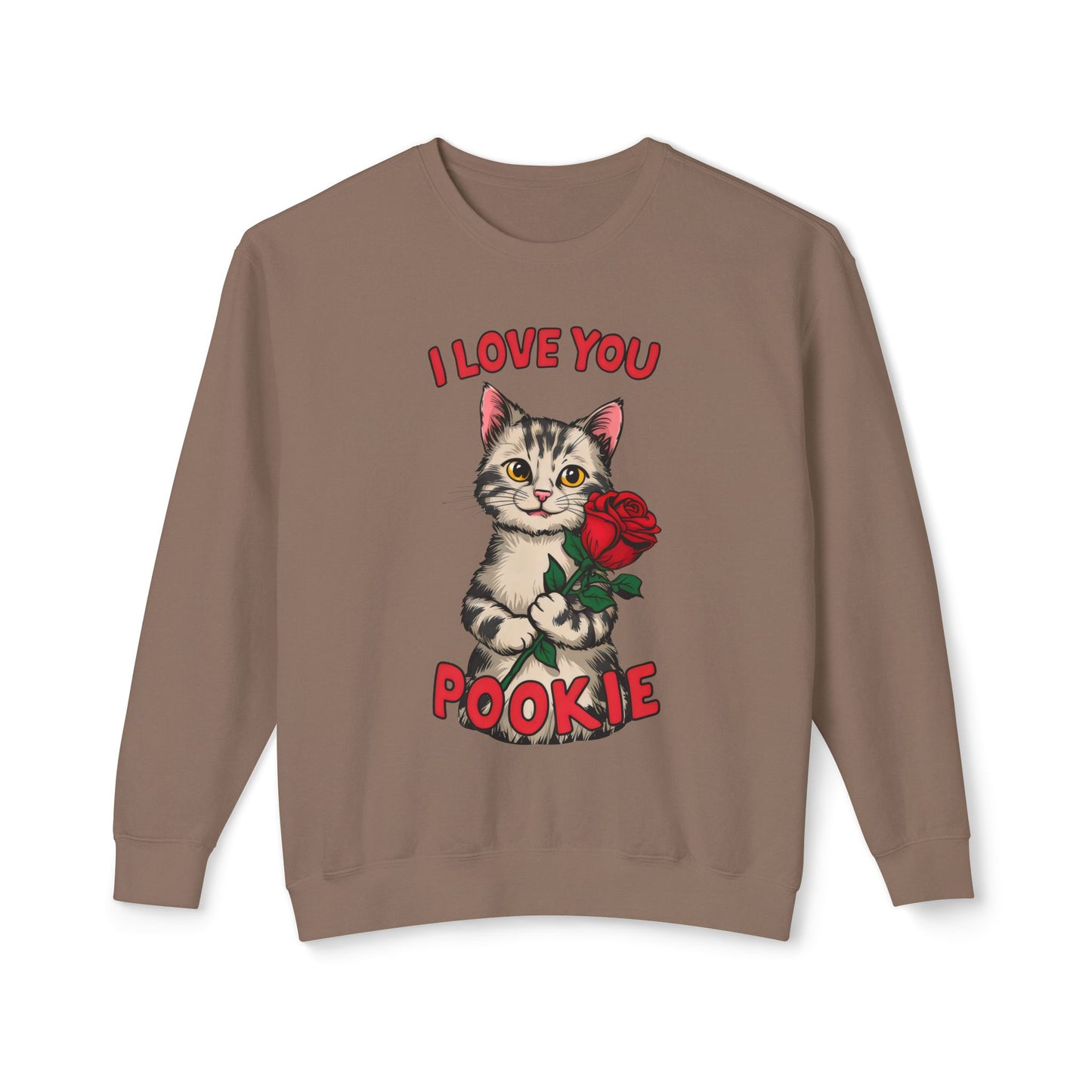 Cute Funny Cat Cartoon I Love You Poookie Sweatshirt