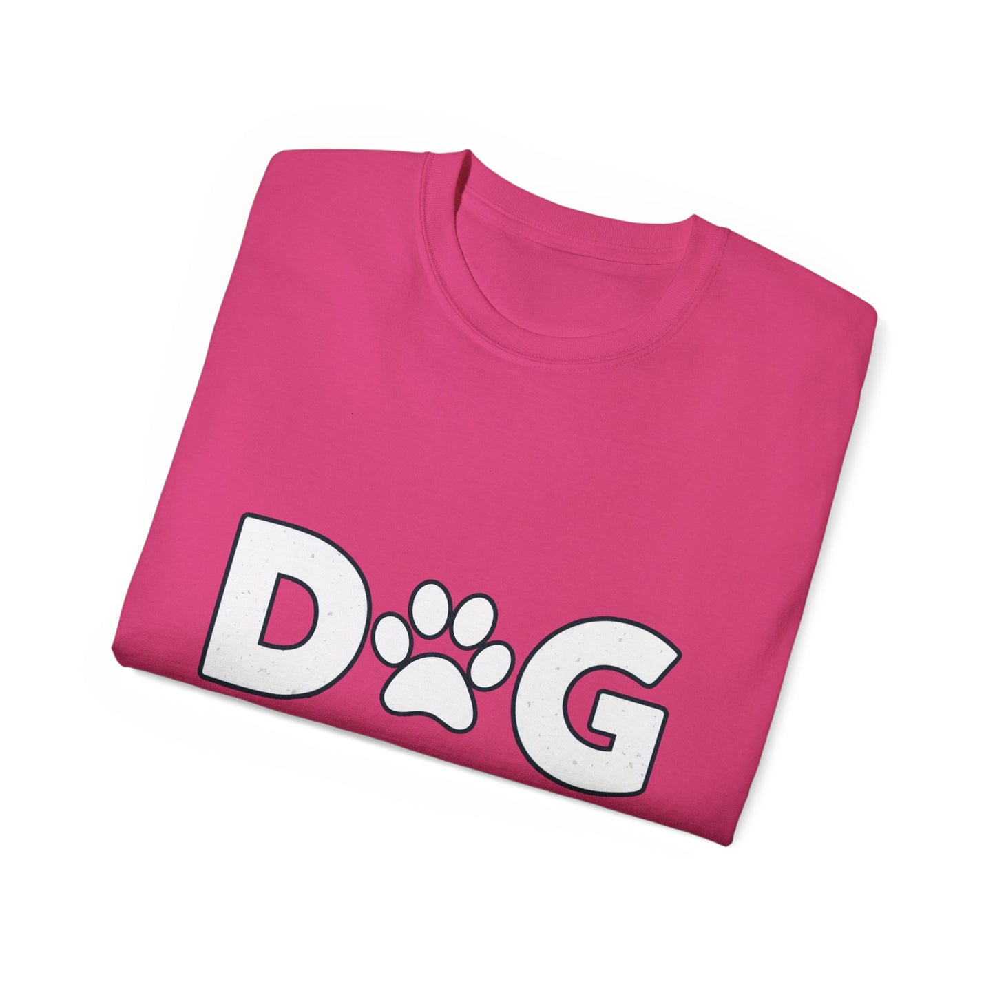 Cute Dog Dad Paw Print Unisex Organic T-Shirt