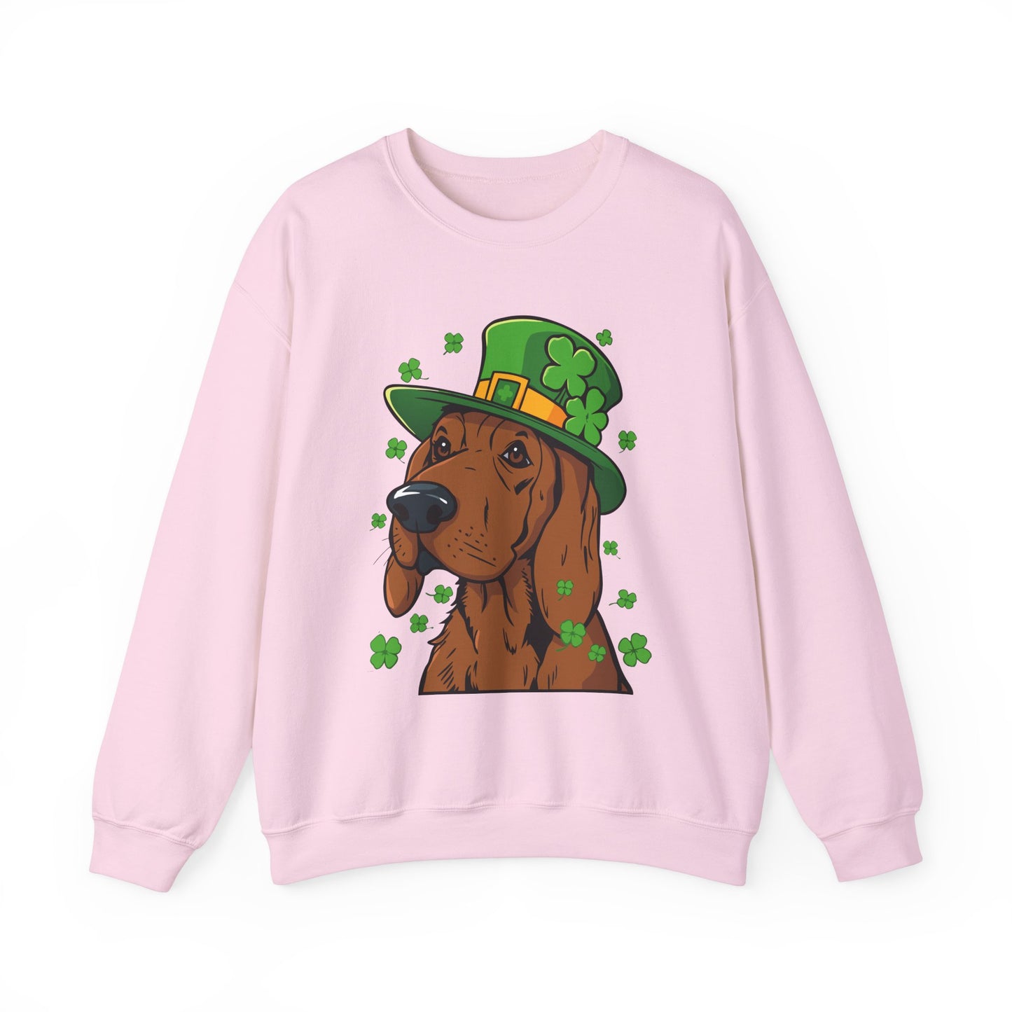 Cute Cartoon Shamrock Bloodhound St Patrick's Day Sweatshirt