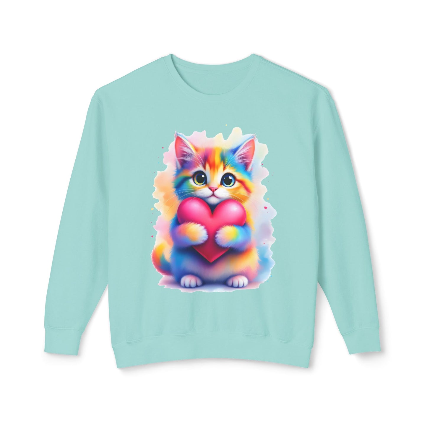 Rainbow Cat Heart Sweatshirt