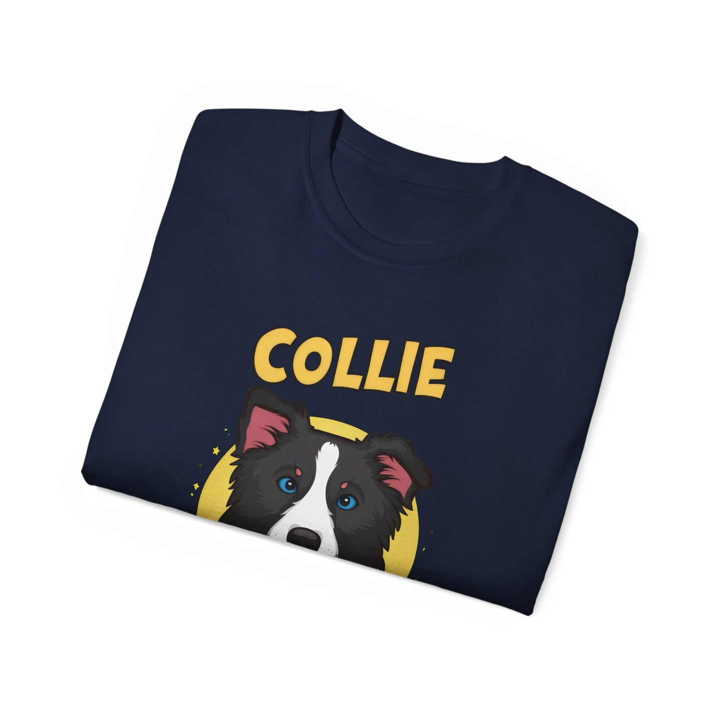 Cute Cartoon Collie Dad Organic T-Shirt