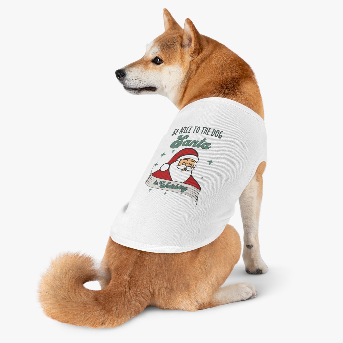 Pet Tank Top - Be Nice to My Dog Santa is Coming