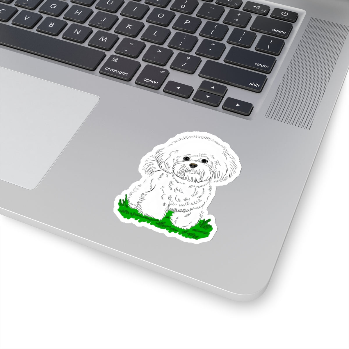 Cute Dog Cartoon Bichon Frise Poodle Kiss-cut Stickers