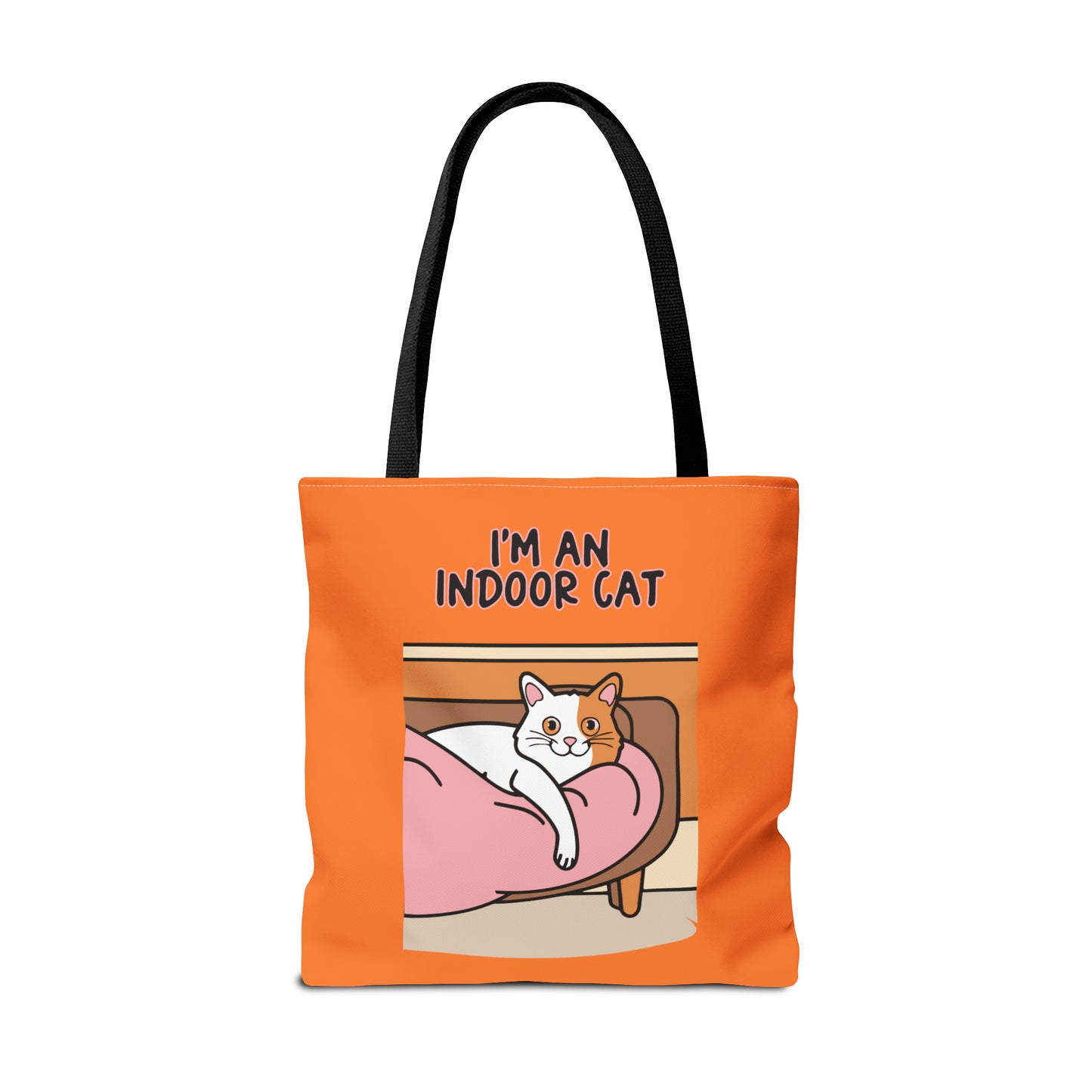 Cute Funny I'm an Indoor Cat Cartoon Meme Tote Bag