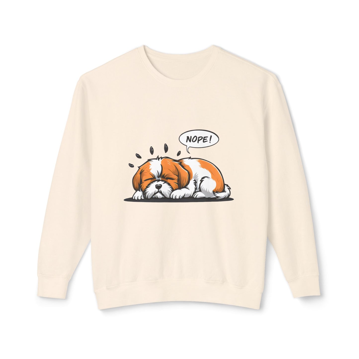 Cute Dog Cartoon Nope Meme Sweatshirt