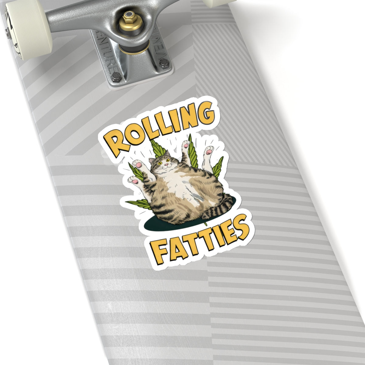 Cat Cartoon Rolling Fatties Stickers