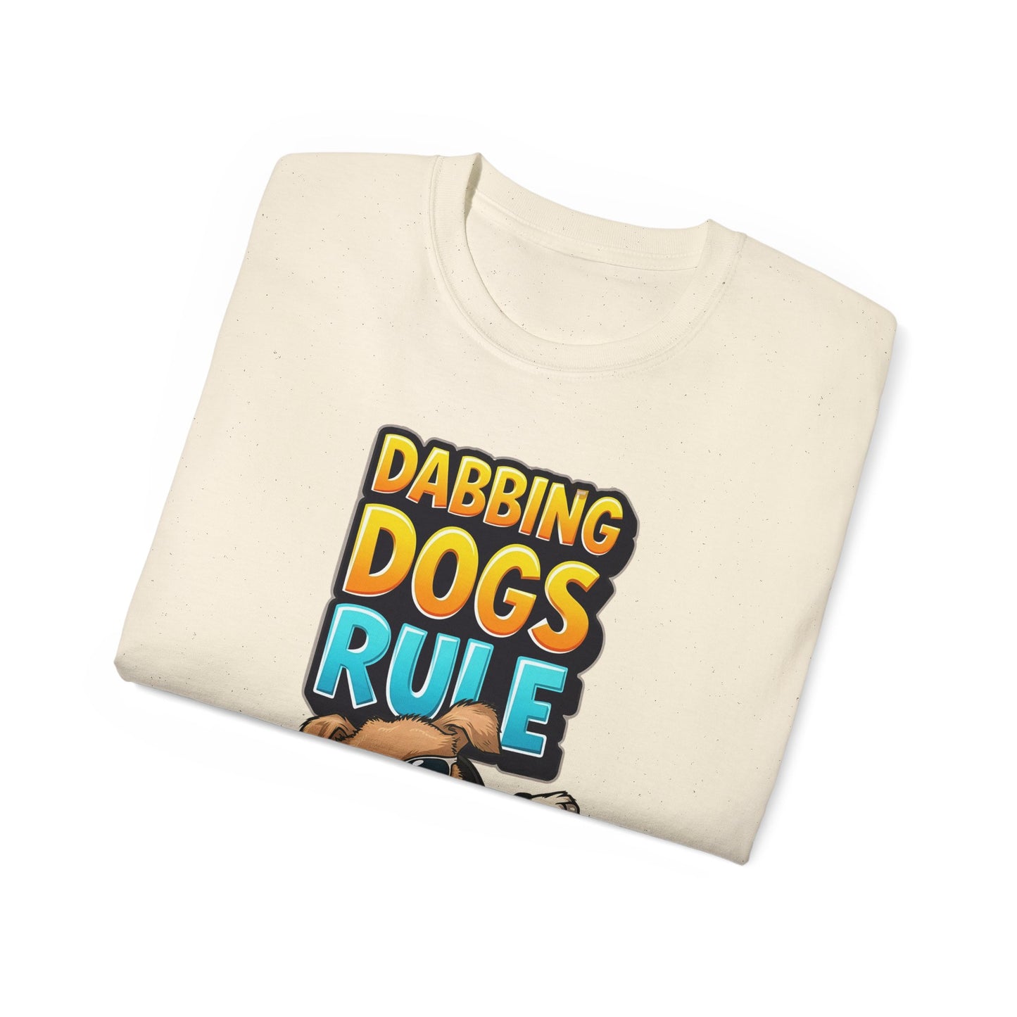 Cute Cartoon Dabbing Dogs Rule Unisex Organic T-Shirt