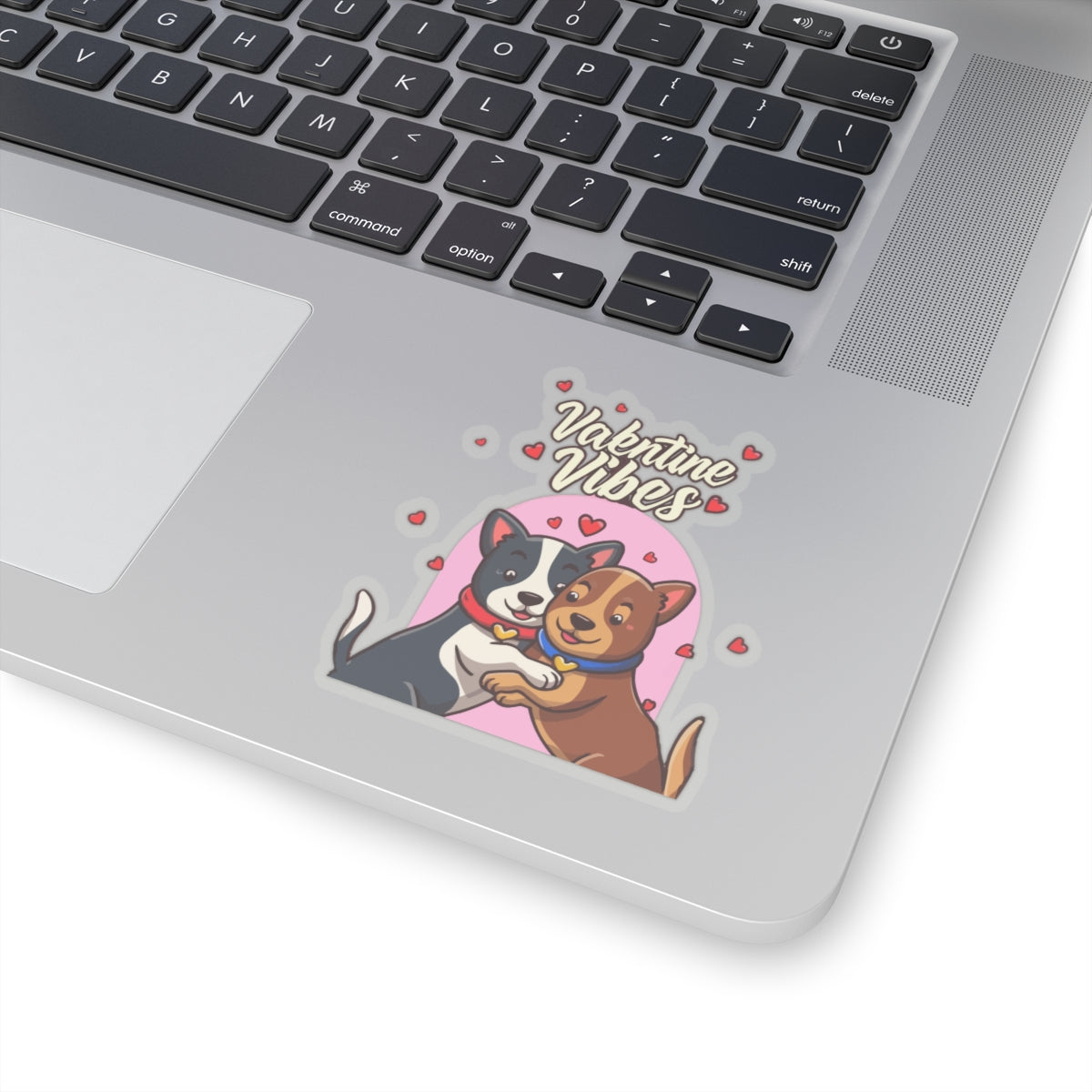 Cute Dog Cartoon Valentine Vibes Kiss-cut Stickers