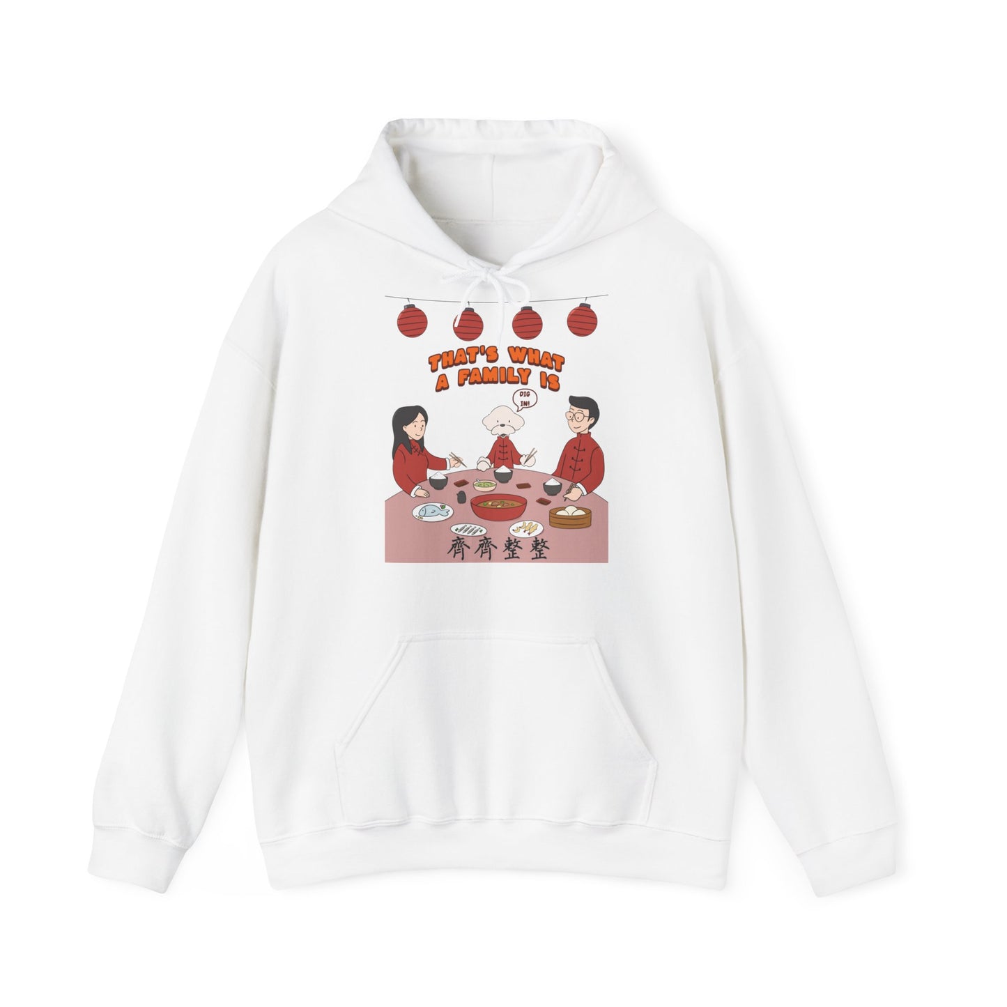 Cheeky Bichon Cute Dog Cartoon Chinese New Year Unisex Hooded Sweatshirt