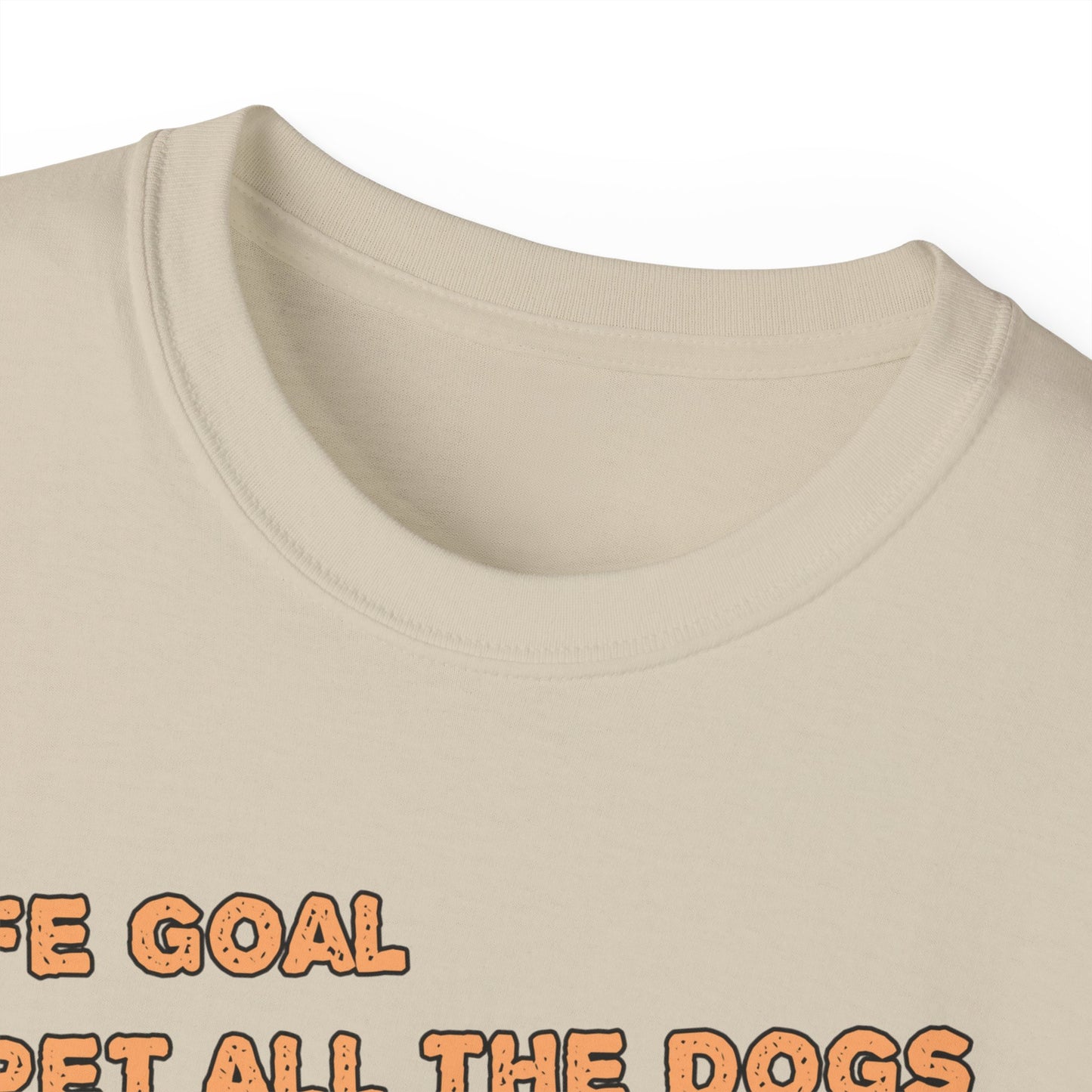 Cute Dog Cartoon Life Goal Pet All the Dogs Unisex Organic T-Shirt