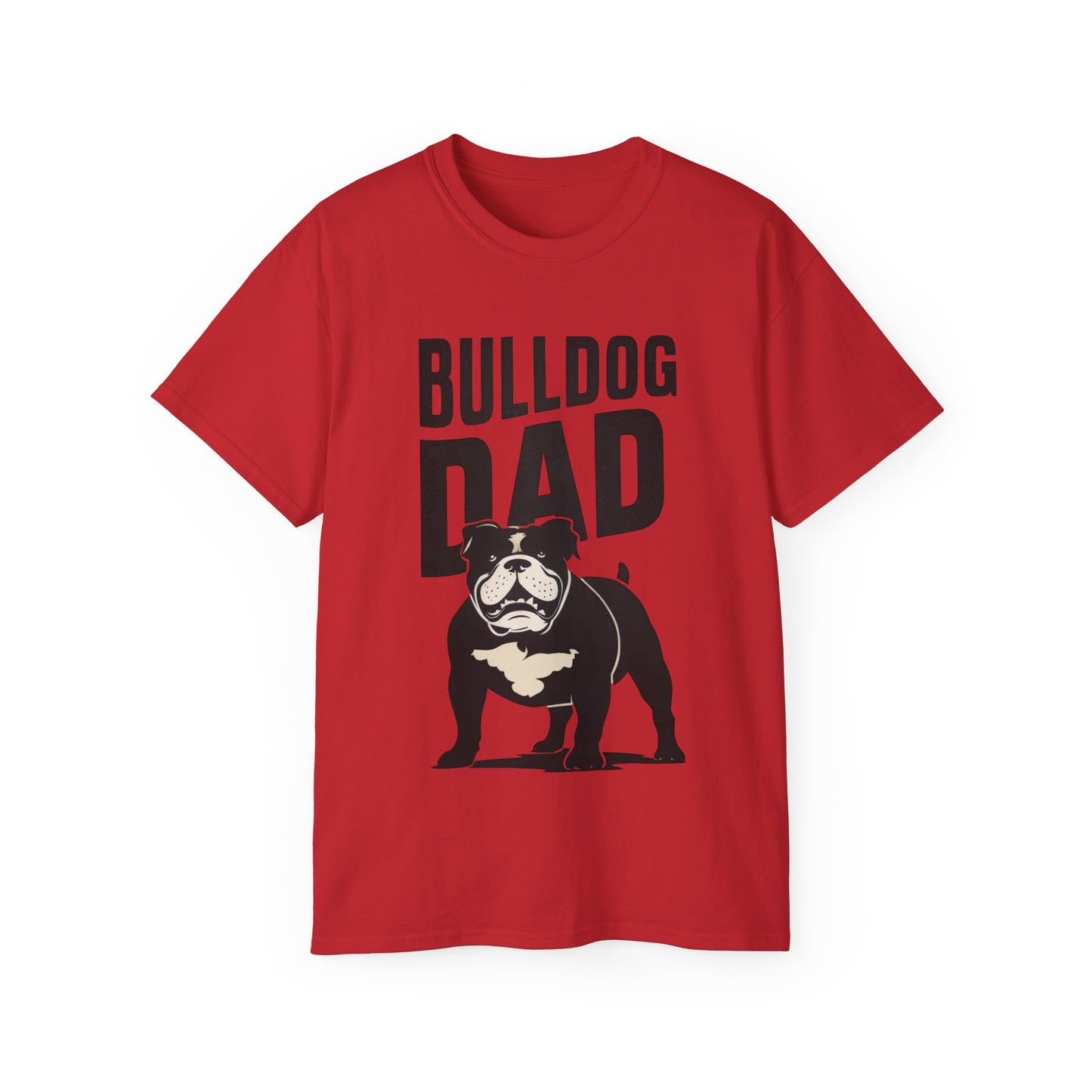 Cute Cartoon Bulldog Dad Organic T-Shirt