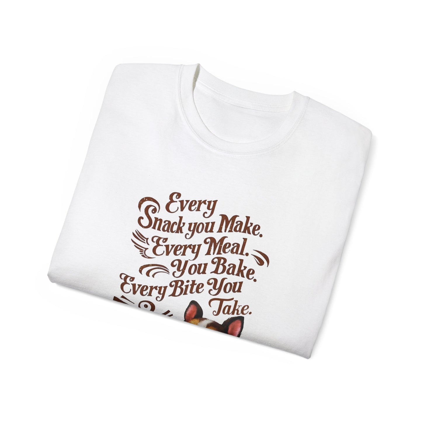 Cute Cartoon Dog Meme I'll be Watching You Organic T-Shirt