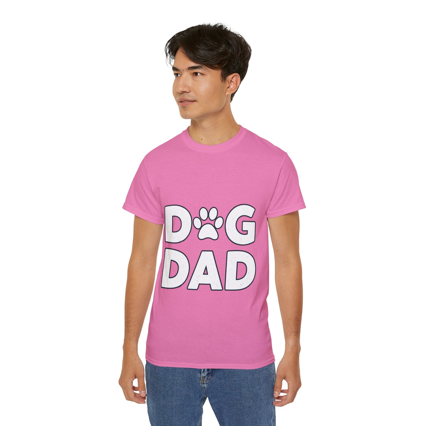 Cute Dog Dad Paw Print Unisex Organic T-Shirt