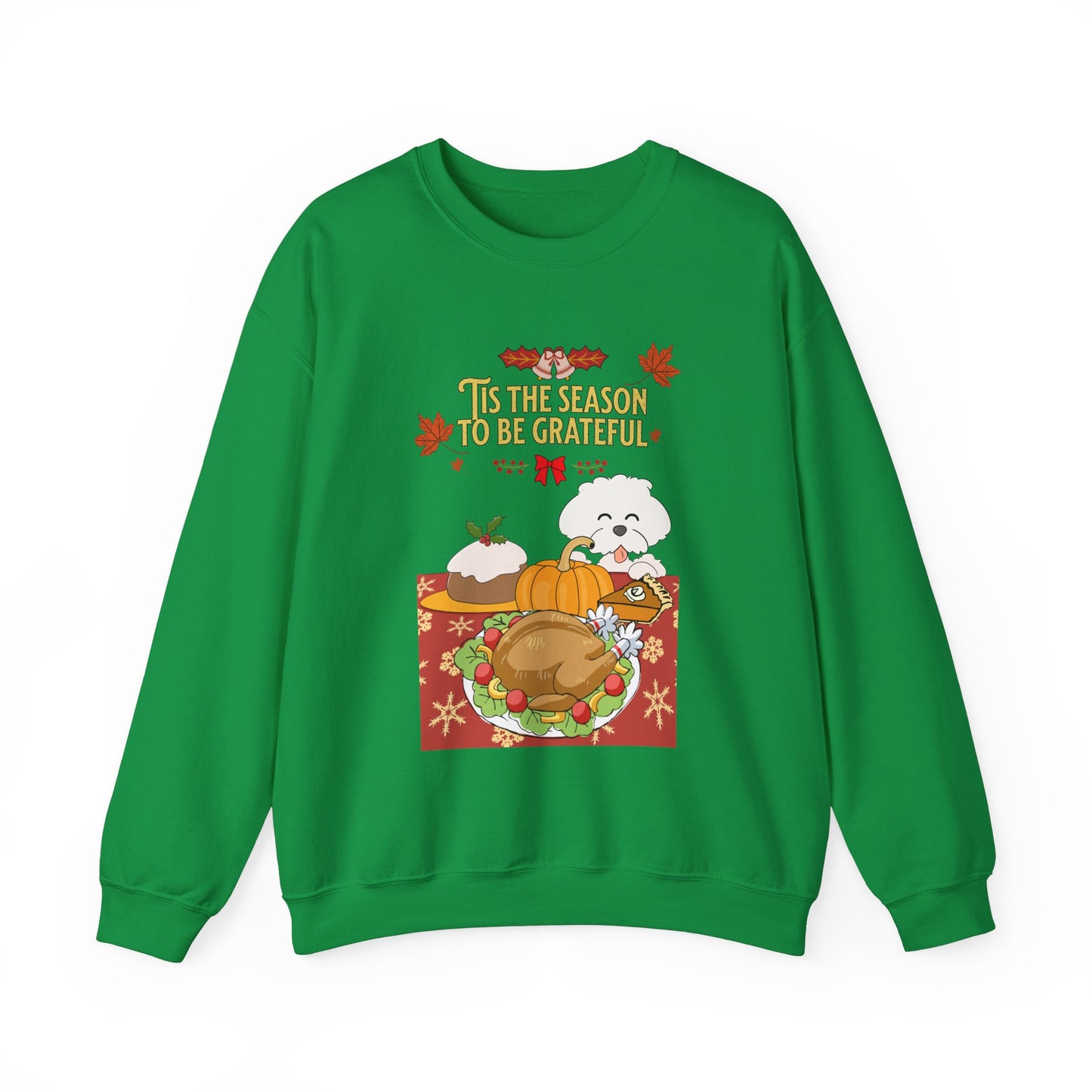 Tis the Season to be Grateful Thanksgiving Unisex Crewneck Sweatshirt