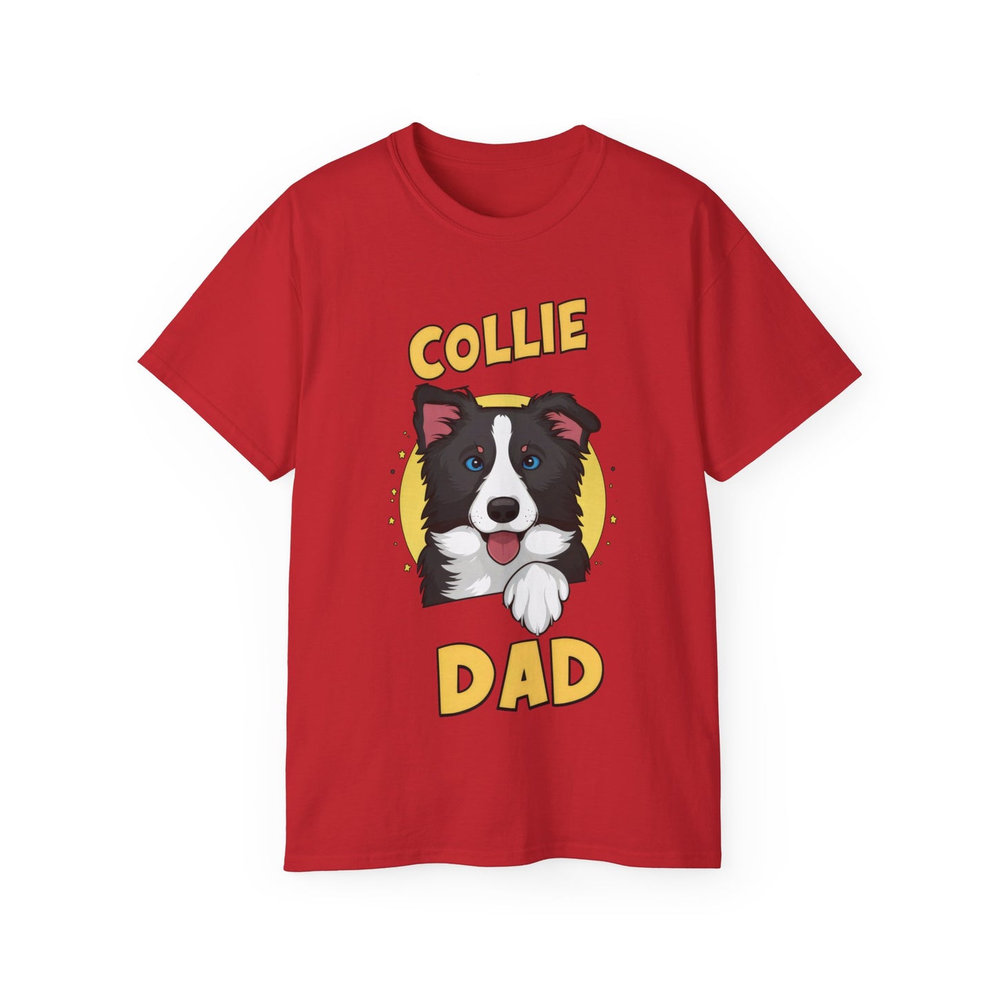 Cute Cartoon Collie Dad Organic T-Shirt