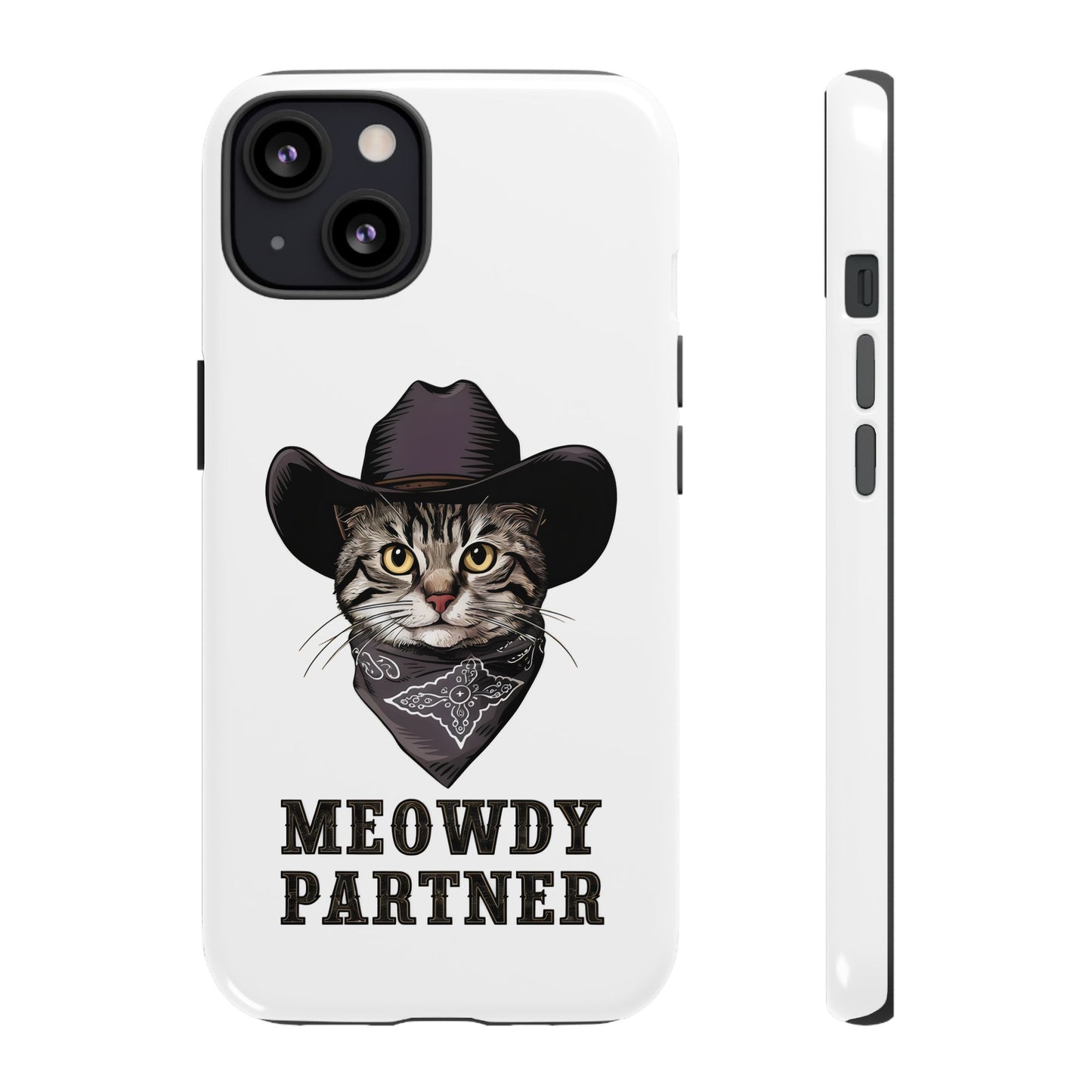 Cute Funny Cat Cartoon Meowdy Partner iPhone Tough Cases