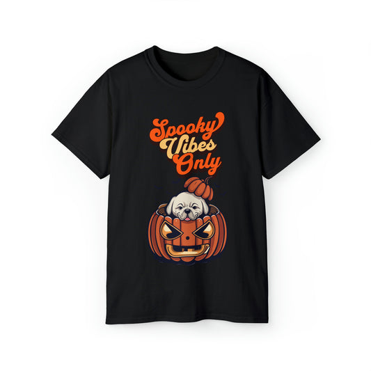 Cute Spooky Vibes Only Unisex Organic T-Shirt