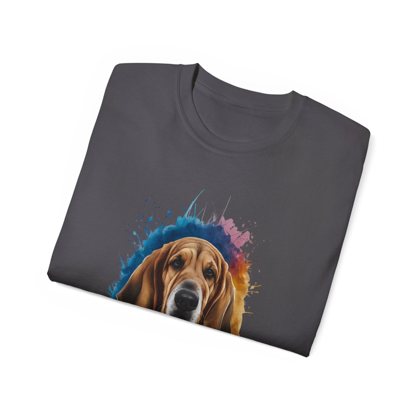 Cute Watercolour Bloodhound Dog Lover Organic T-Shirt