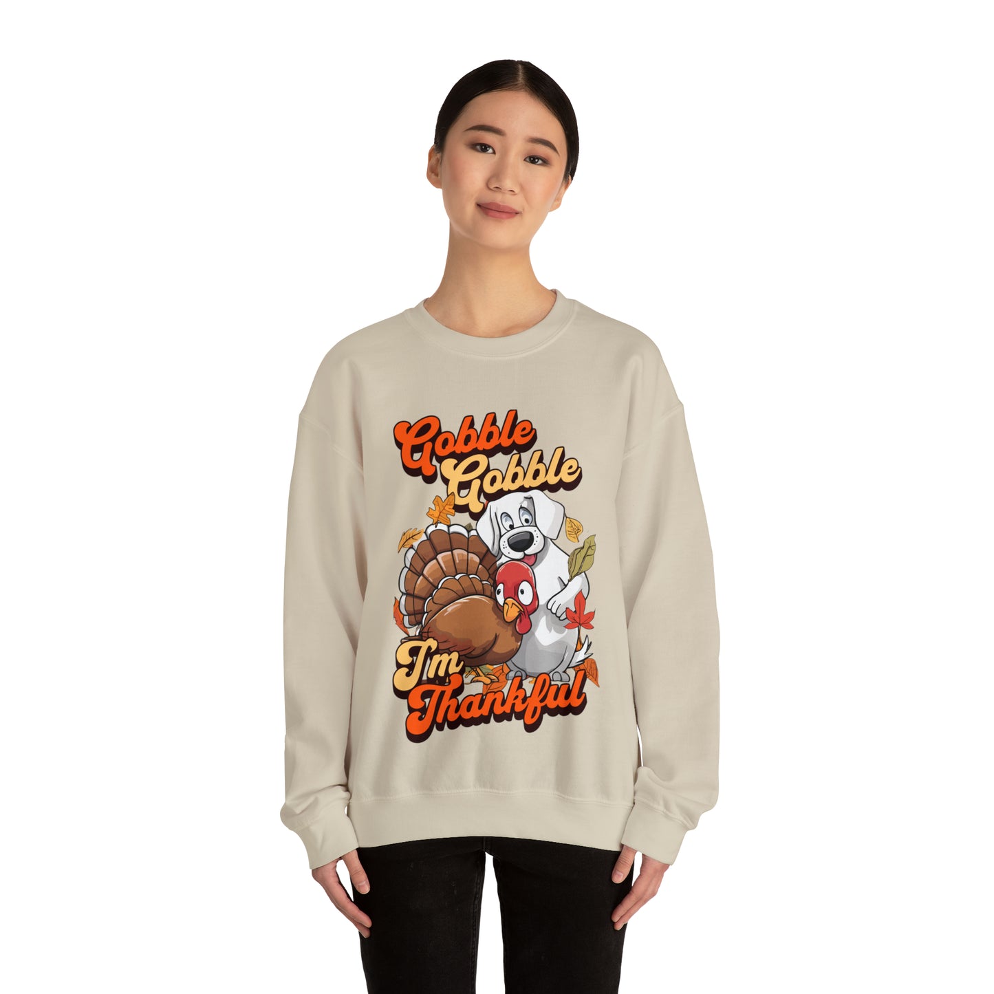 Gobble Gobble I'm Thankful Unisex Crewneck Sweatshirt