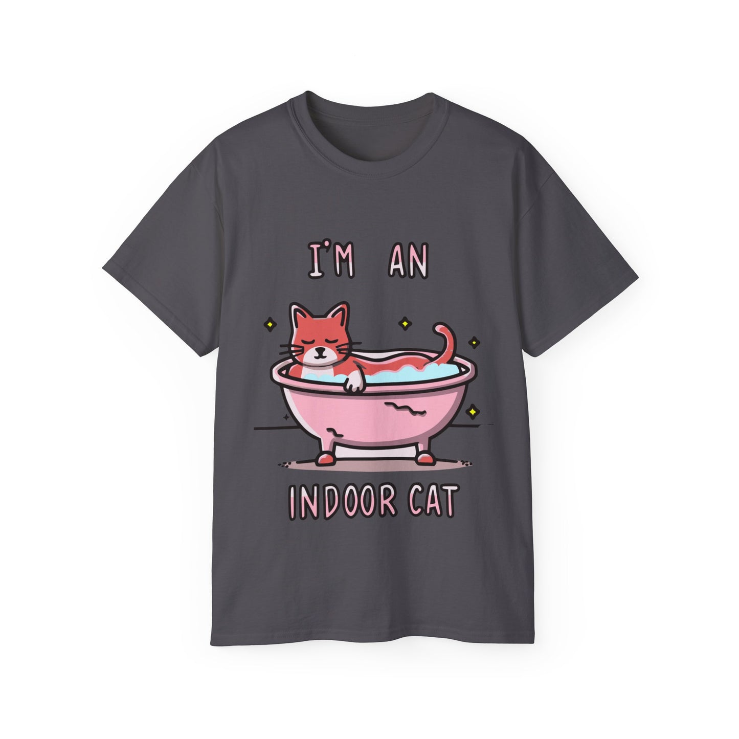 Cute Cat Cartoon I'm an Indoor Cat Unisex Organic T-Shirt