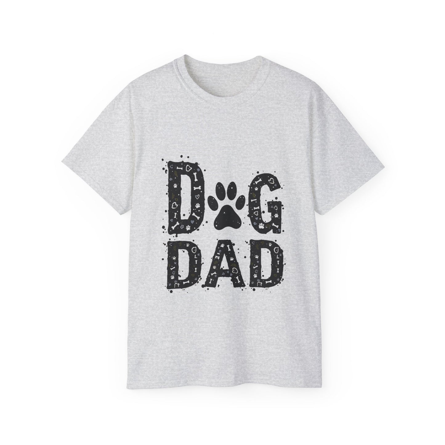 Cute Dog Dad Paw Print Unisex Organic T-Shirt