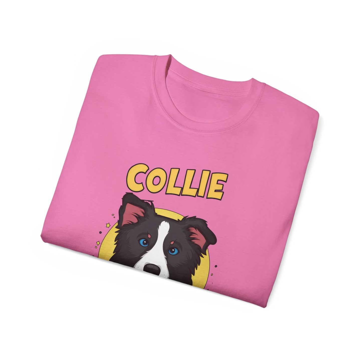 Cute Cartoon Collie Dad Organic T-Shirt