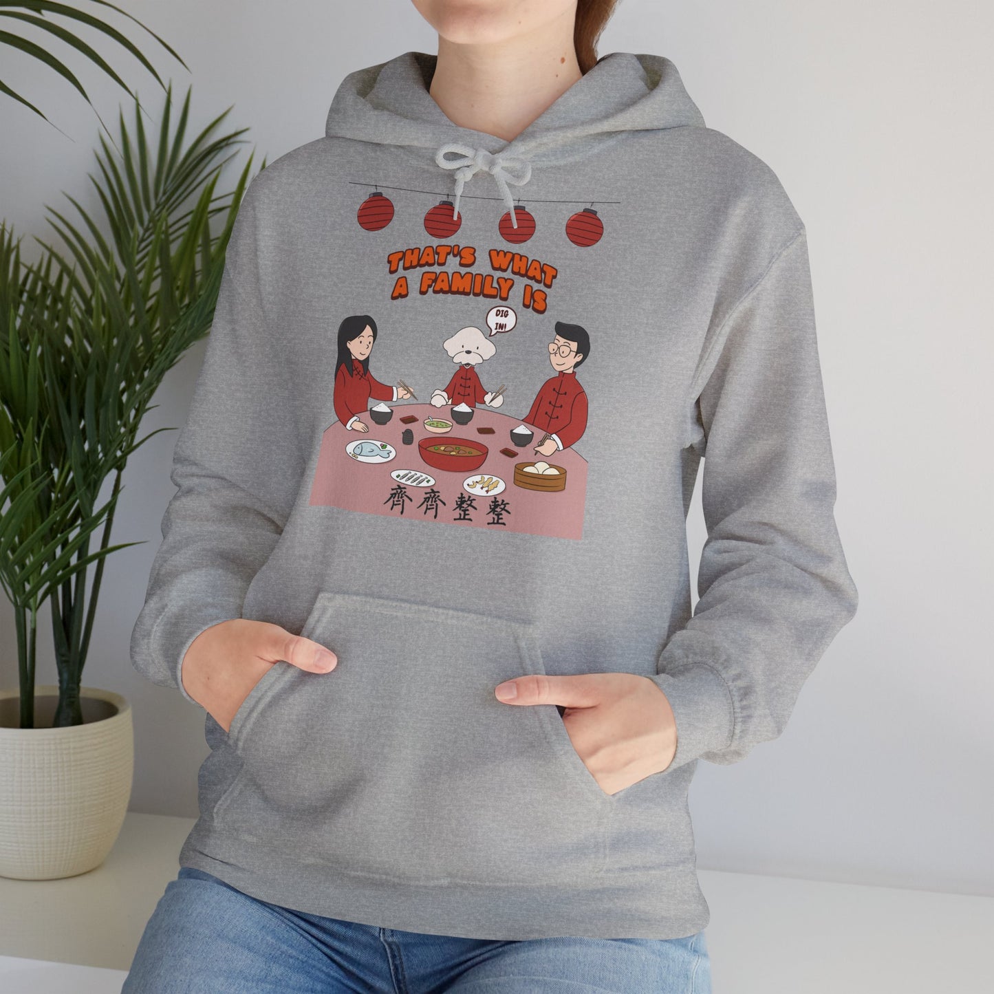 Cheeky Bichon Cute Dog Cartoon Chinese New Year Unisex Hooded Sweatshirt